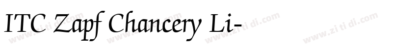 ITC Zapf Chancery Li字体转换